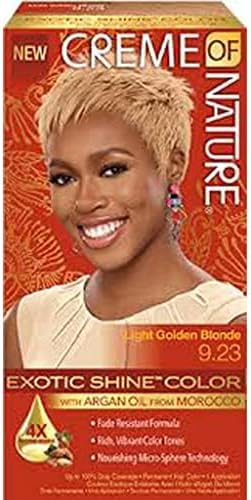 Creme of Nature - Argan Oil coloration longue tenue, couvre 100% cheveux blancs, blond clair doré