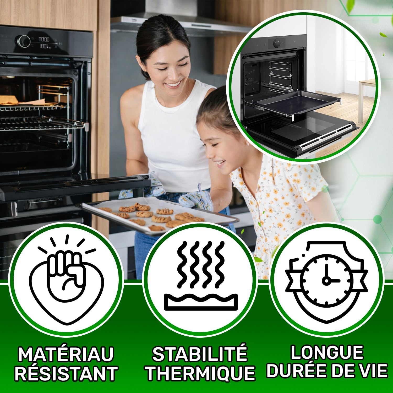 Rails Telescopiques pour Four Encastrable 2 Niveaux avec le Code Original 17001568 pour Bosch - Garantie de 5 Ans - MADE IN GERMANY - ONIX TECH