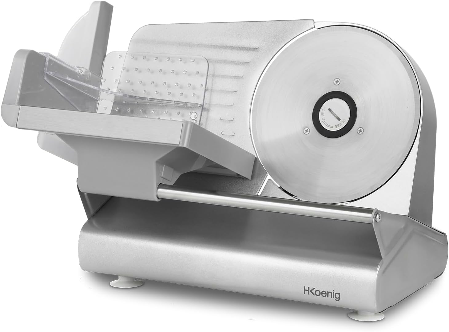 H.Koenig - trancheuse MSX190 - lame 19 cm - coupe 0-13 mm, aiguiseur intégré, plateau large