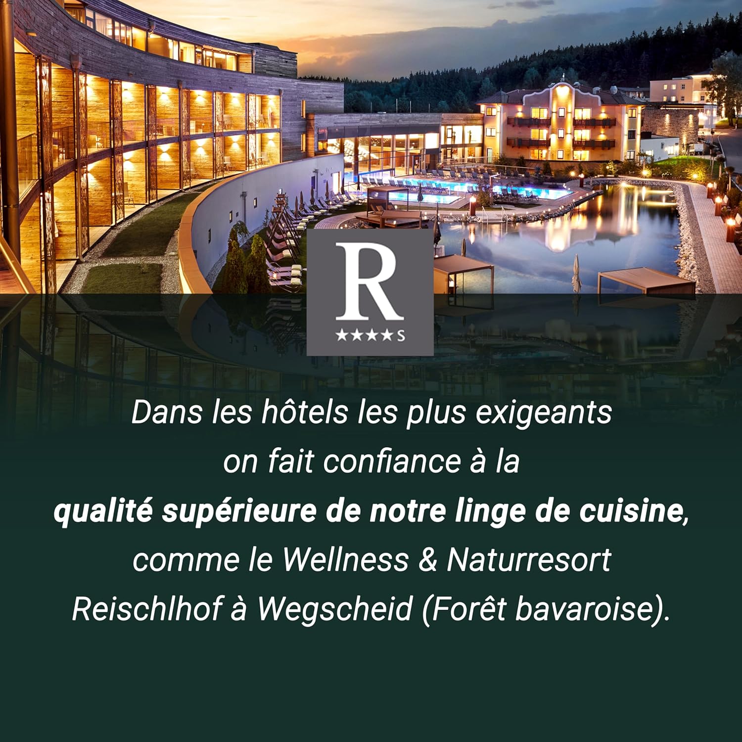 ZOLLNER - torchons 5 pièces - 50x70 cm - 100 % coton, vert