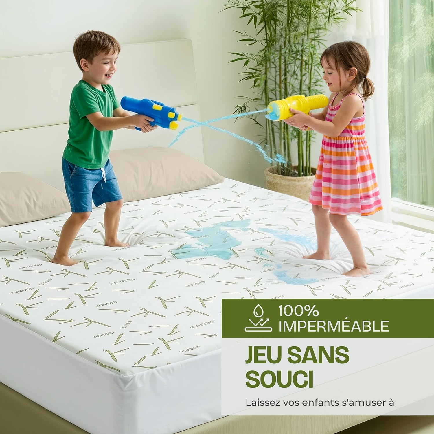 Utopia Bedding - Protège-matelas Premium - 60x120x15cm - Imperméable, respirant, Oeko-Tex