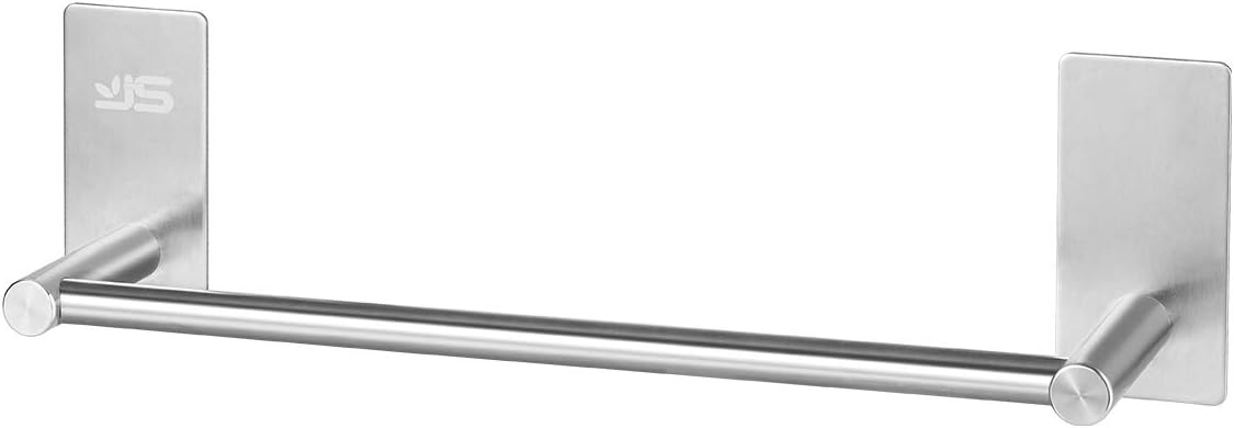 JS Porte-serviettes mural 30cm inox 304, auto-adhésif, sans perçage