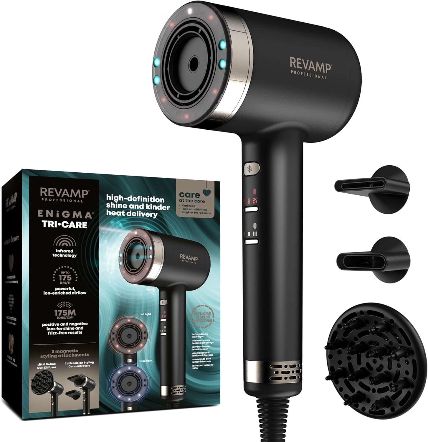Revamp - Tri-Care pro - design compact - ions, infrarouge, huiles, 3 embouts