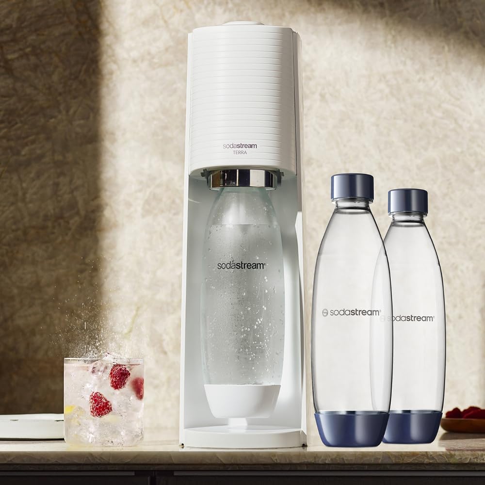 Sodastream - Lot 2 bouteilles lavables - bleu foncé - compatible DUO, TERRA, ART, lave-vaisselle