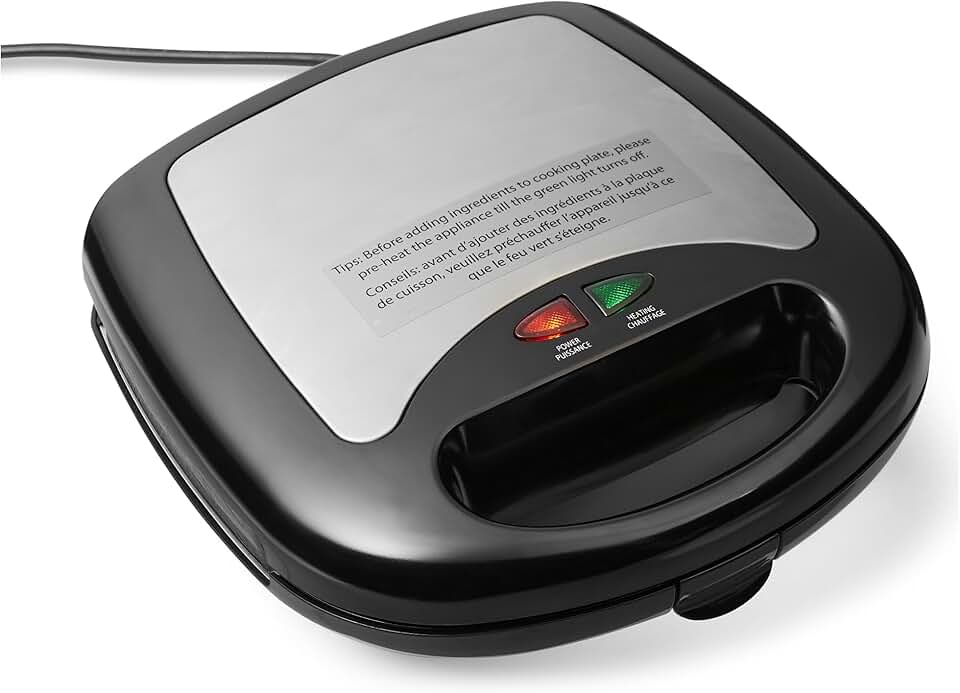 maxi-dealzz Basics - Appareil 3 en 1 - plaques amovibles - 700W, noir