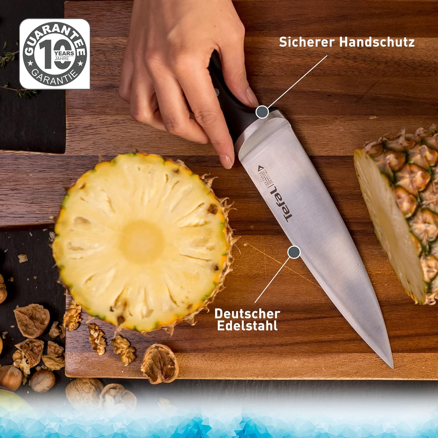 Tefal - Ingenio Ice Force - couteau chef 15cm, lame inox allemande, coupe durable - K2320324