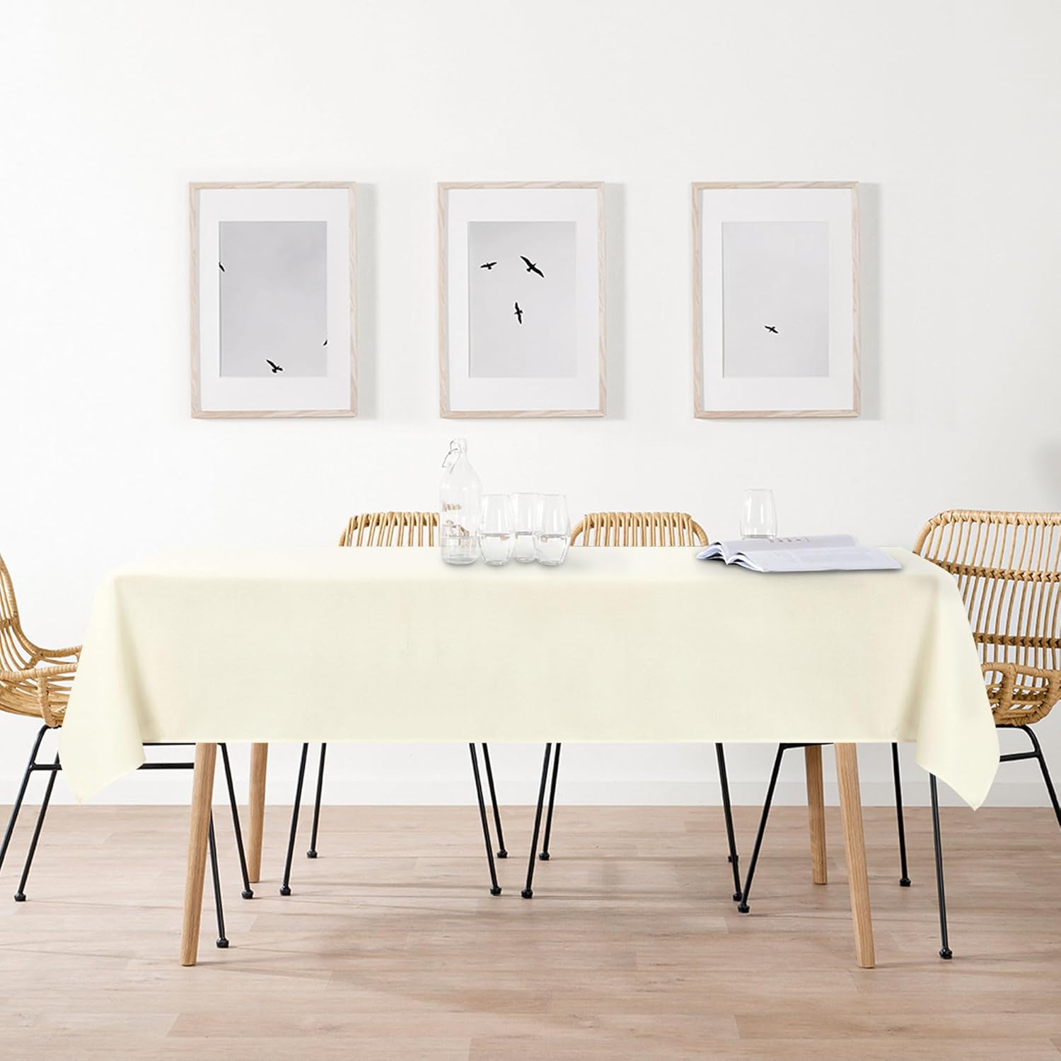 DWCN - nappe aspect lin, lavable, imperméable - 135x180cm