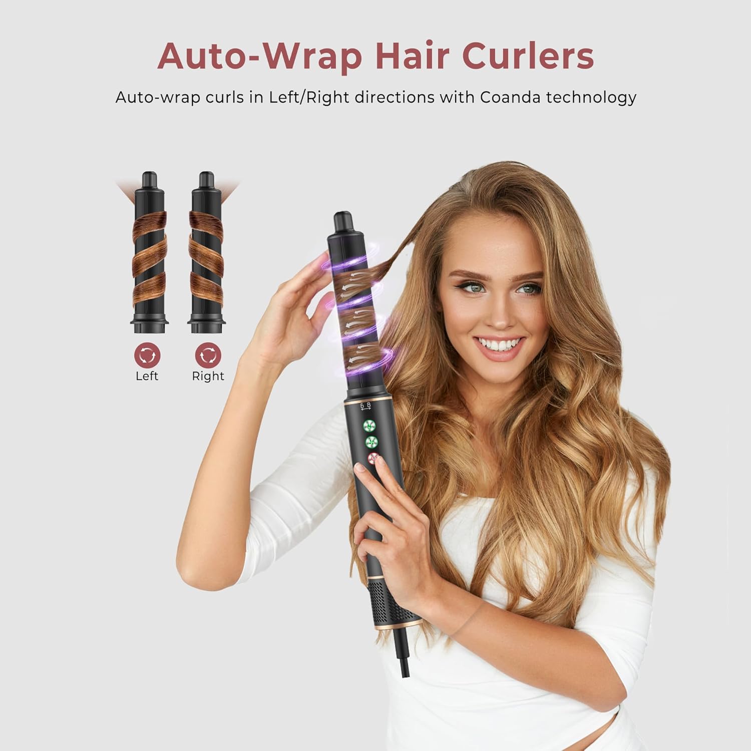 Air Styler 7 en 1 - sèche-cheveux 1300W ions - séchage rapide, 320M d'ions, 110000 tr/min, 20m/s