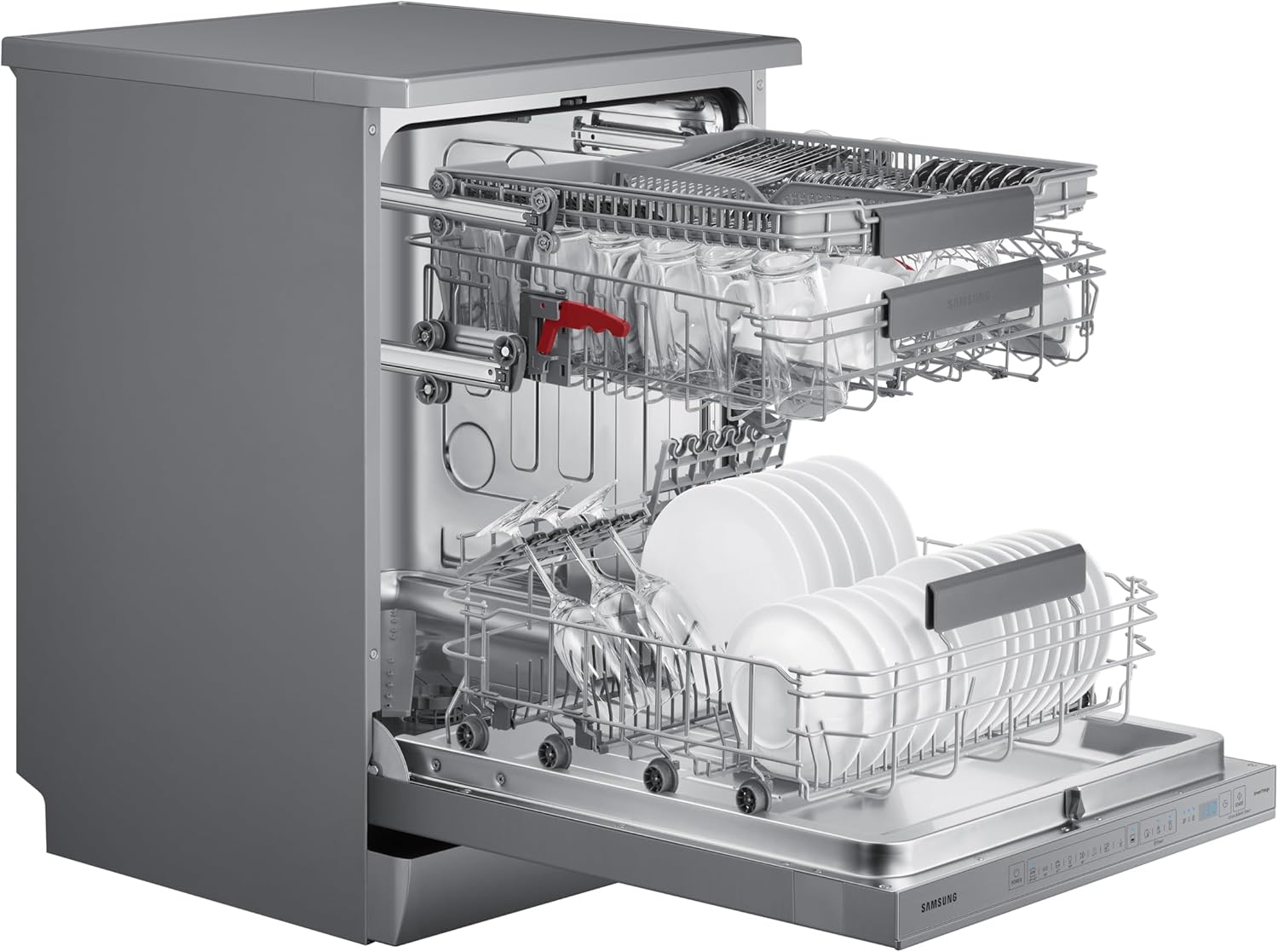 Samsung - Lave-vaisselle 14 couverts Wi-Fi inox, série 8000, DW60A8050FS/EF