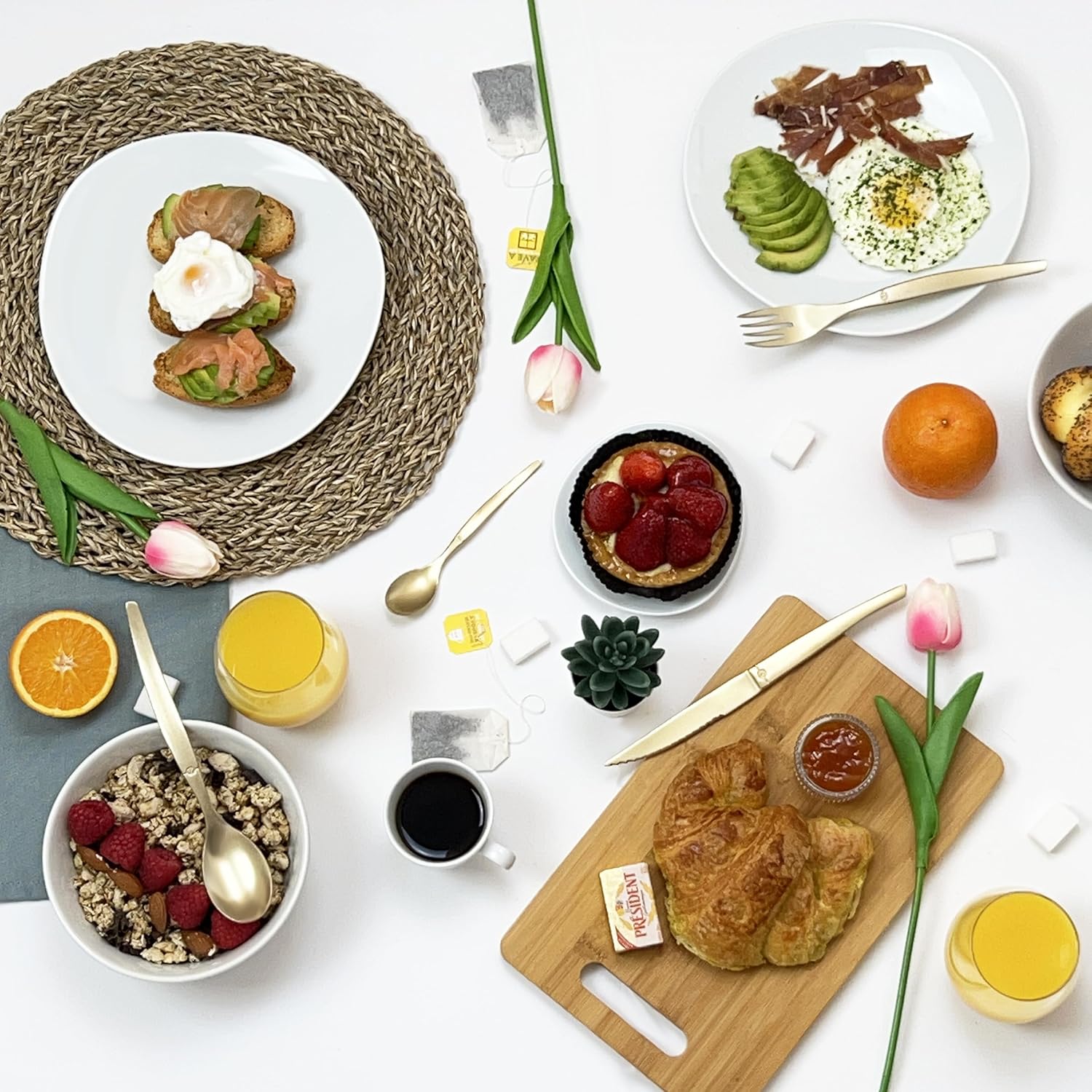 Lou Laguiole - Jet - ménagère 16 pièces inox 18/0 PVD mat champagne