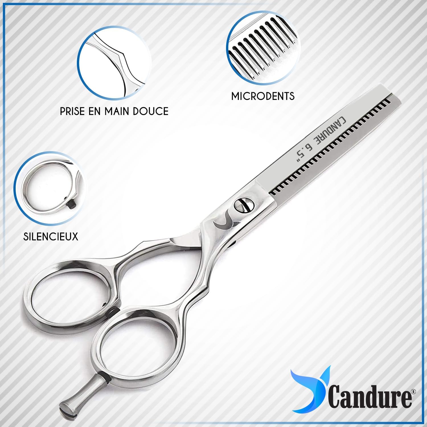 Candure - Set ciseaux coiffure pro 6,5