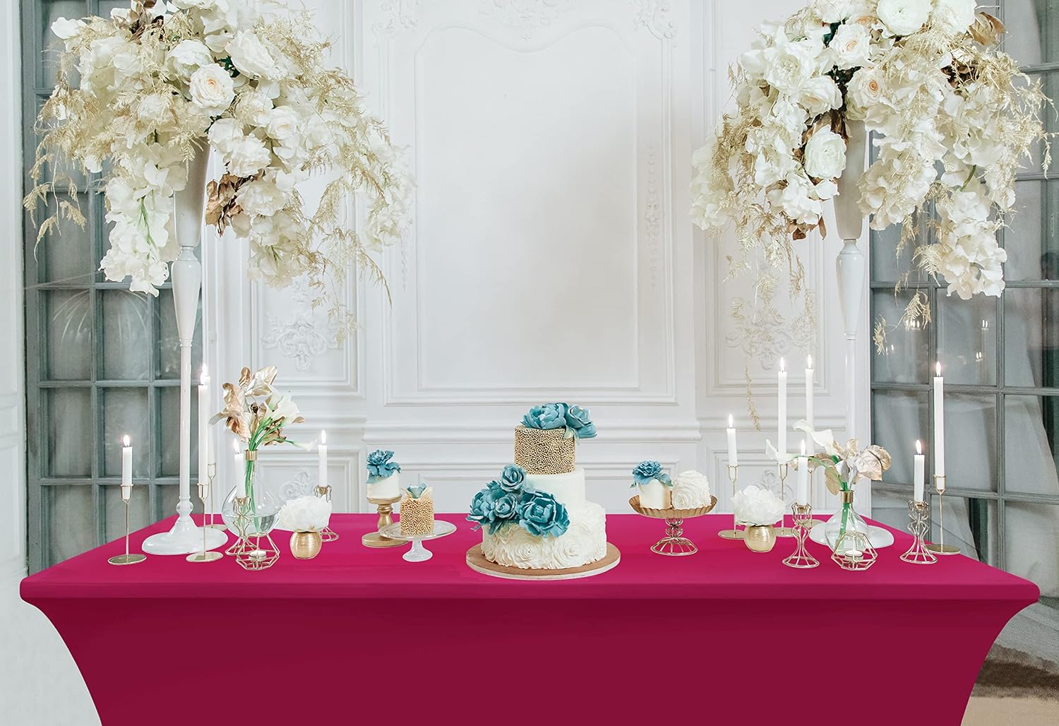 Utopia Kitchen - nappes élasthanne lot de 2 - 183x76x76cm - ajustées lavables et extensibles