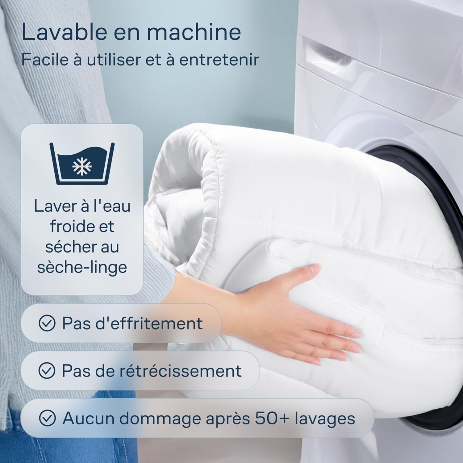 Surmatelas - double confort ultra-doux coton 140x190cm, respirant