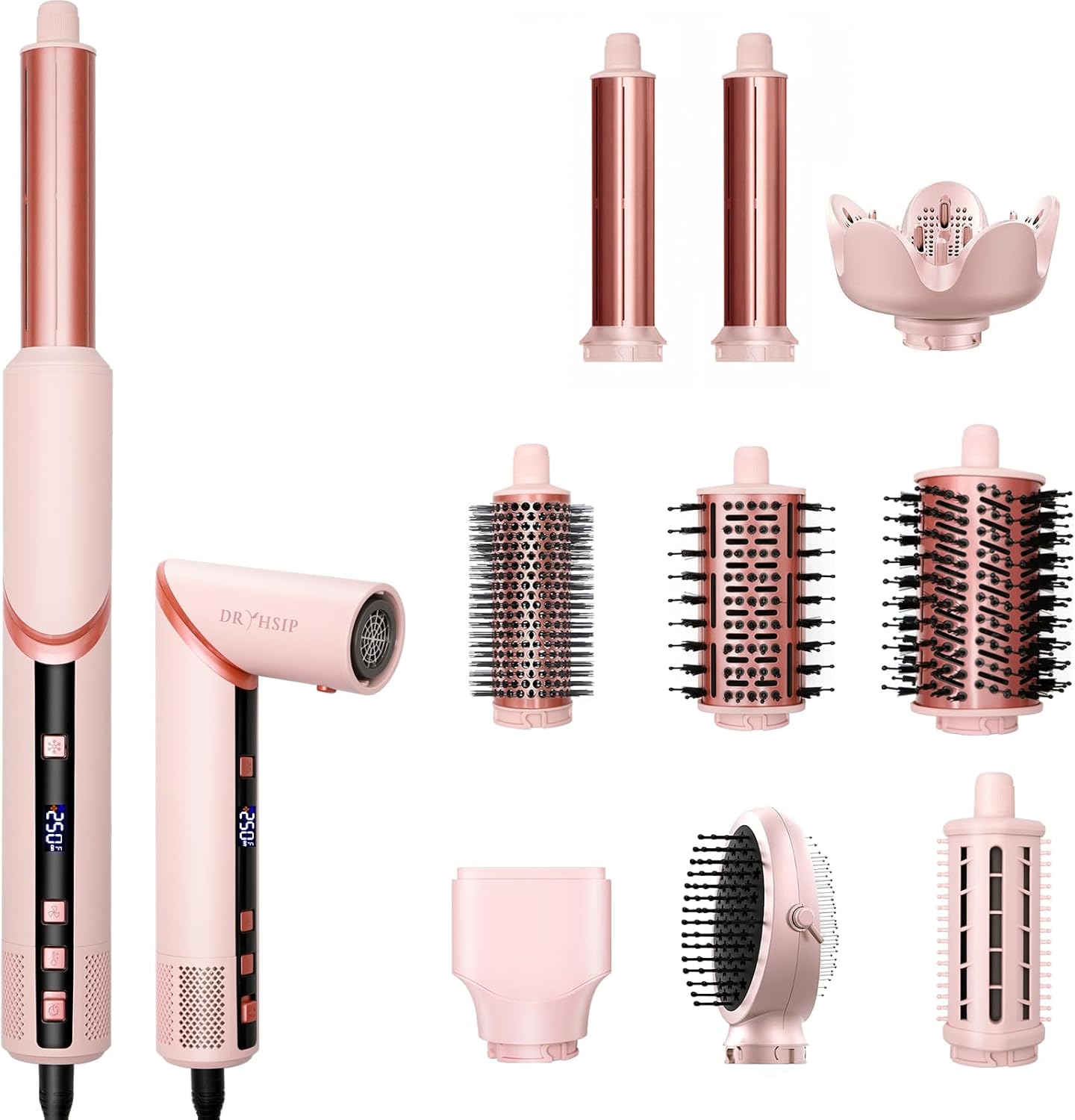 Coiffeur 9 en 1 - affichage numérique - léger - ionique - 3 chaleurs