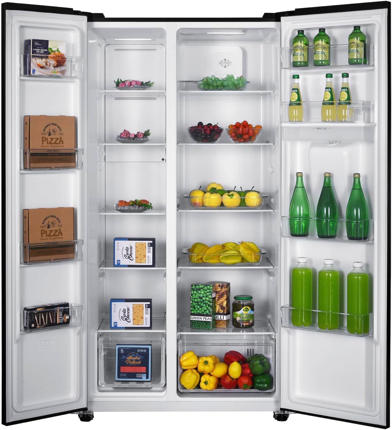 GEDTECH - réfrigérateur multi-portes 510L, eau, noir - GSBS510BL