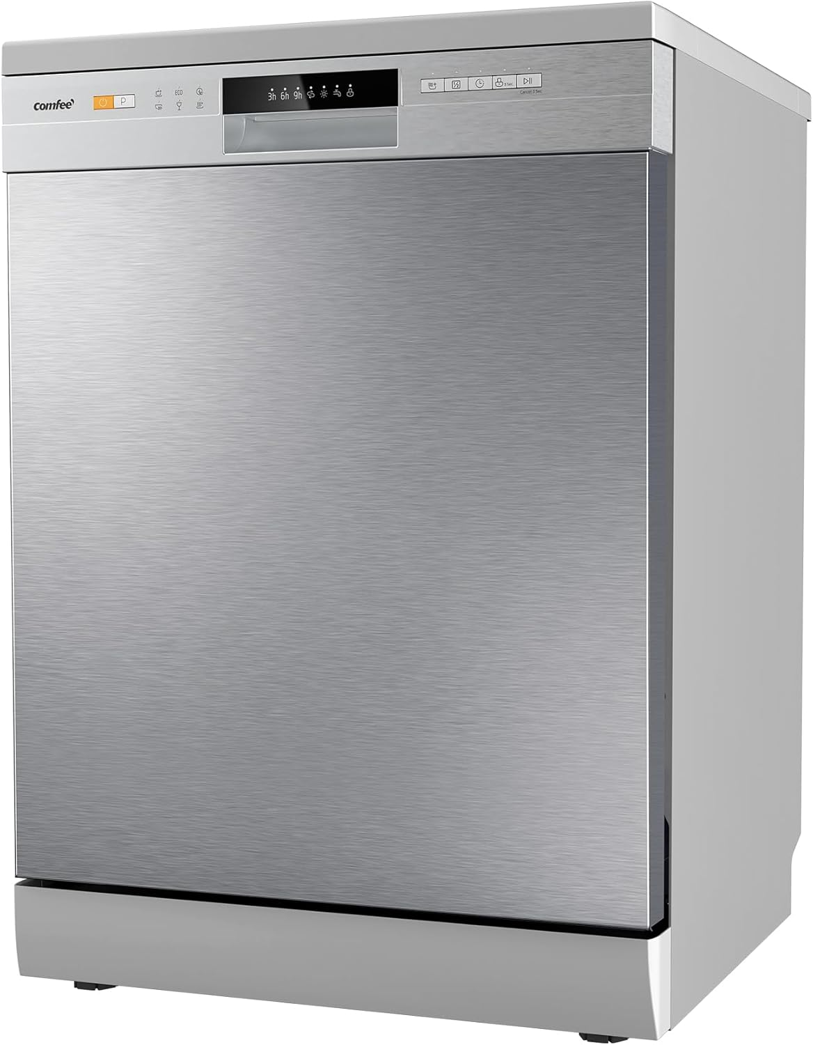 COMFEE' - lave-vaisselle série Pose Libre - 60 cm - 12 couverts, départ différé, demi-charge, paniers flexibles, inox, 4