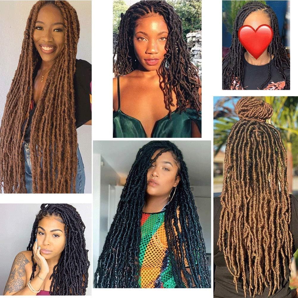 Xtrend - Nu Faux Locs 18 pouces - tresses au crochet, bouclées, 7 packs, 12 mèches