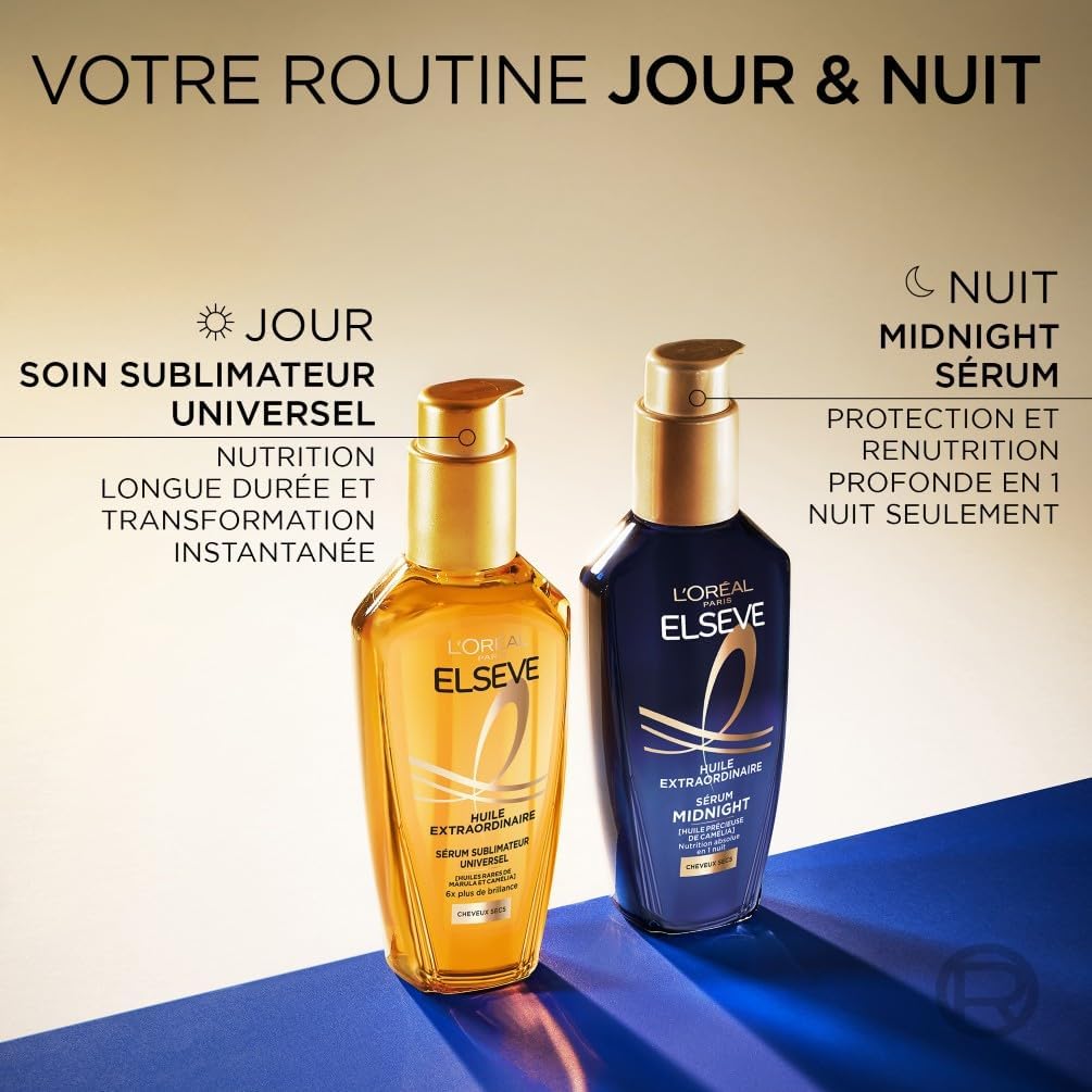 L'Oréal Paris - Elseve Huile Extraordinaire - 100ml - huiles marula & camélia, nourrissant, sans rinçage