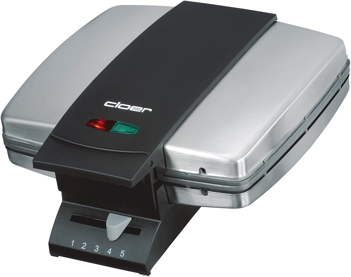 Cloer - Gaufrier 1431 - inox, 930W, 9 gaufres, revêtement antiadhésif