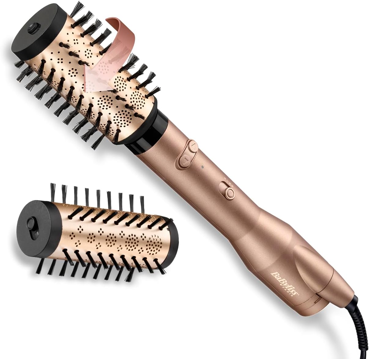BaByliss - Brosse soufflante Dual 50/40mm, ionique, 2 vitesses, AS952E