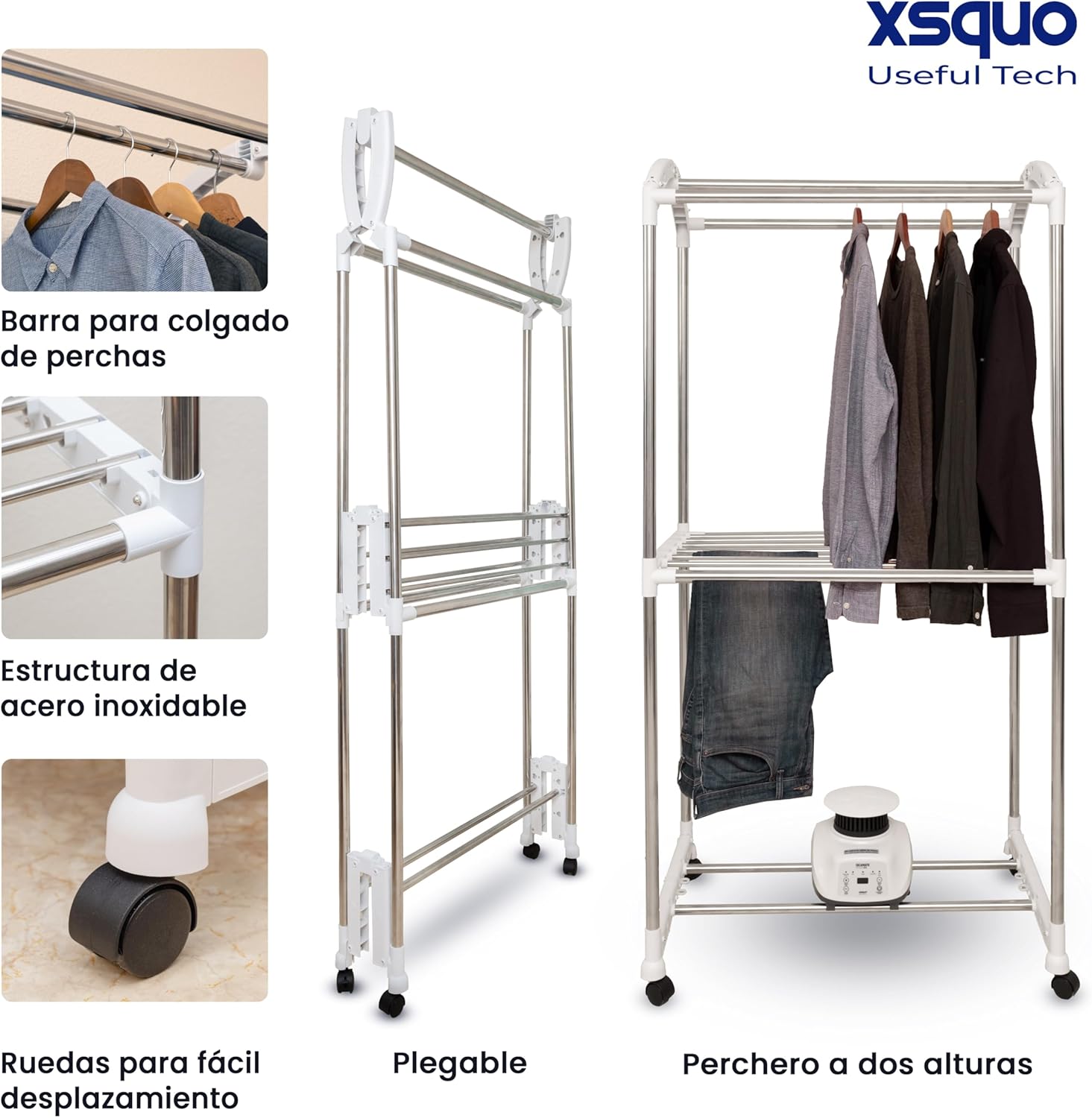 Sèche-linge ventilé XXL, 15 kg, 1200W, armoire, minuterie 180 min