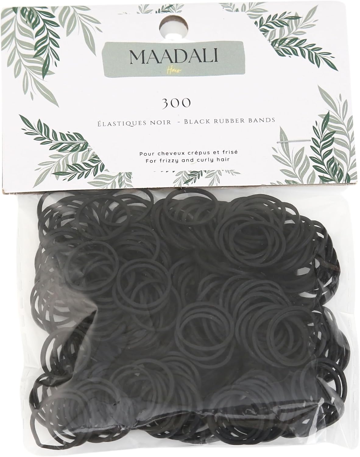 Élastiques cheveux afro/crepus/frisé/bouclé - noirs - tailles mini/petit - adaptés types 3C 4A 4B 4C