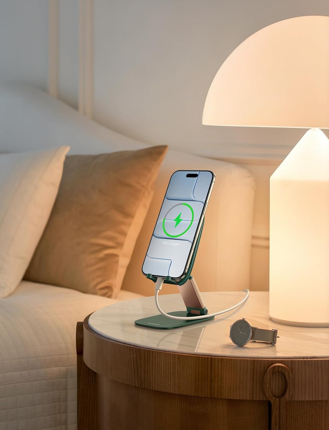 Lamicall - Support téléphone pliable - 15mm ultrafin, base métal, hauteur et angle réglables