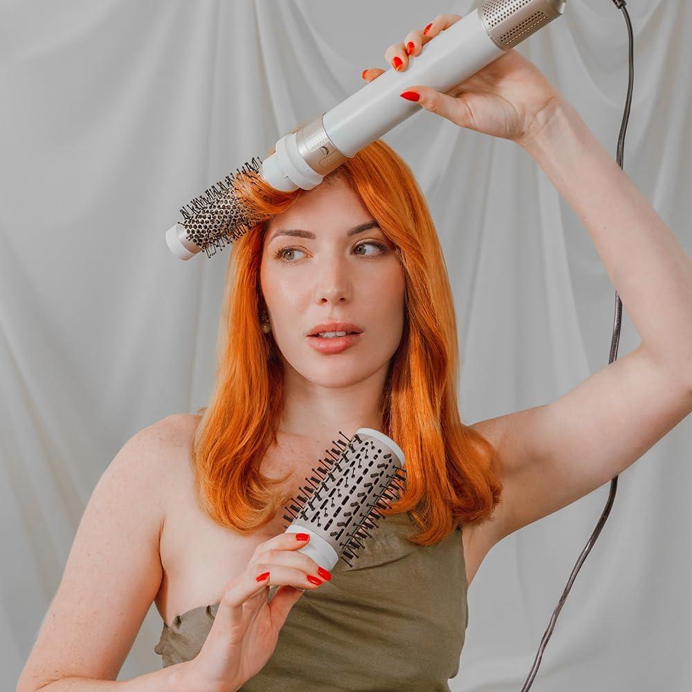 Cecotec - AirGlam 14in1 - Brosse soufflante 1400W, 3 temp., 14 têtes