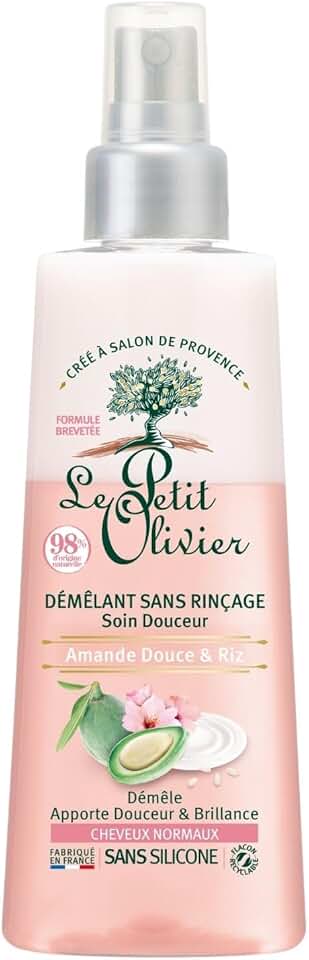 Le Petit Olivier - Spray démêlant soins douceur - 150ml - Amande douce, crème de riz, sans silicone, cheveux normaux