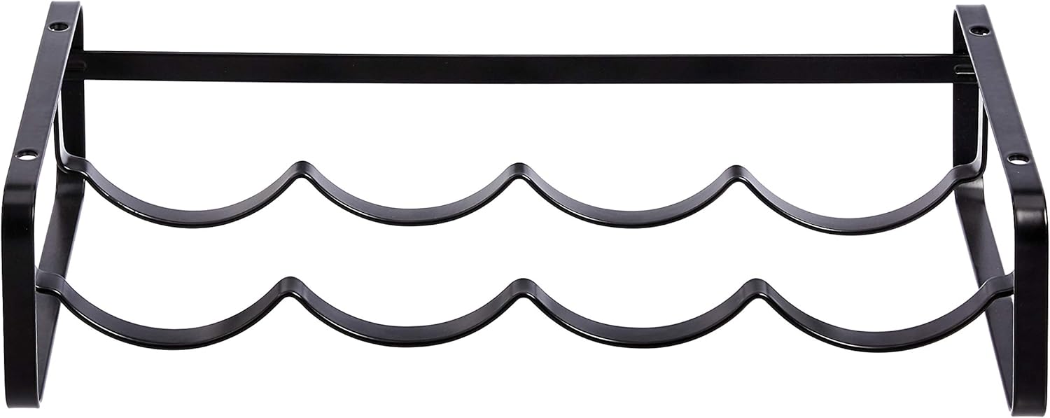 Amazon Basics - Range-bouteilles empilable - 40x20x9.5 cm - noir, pour table