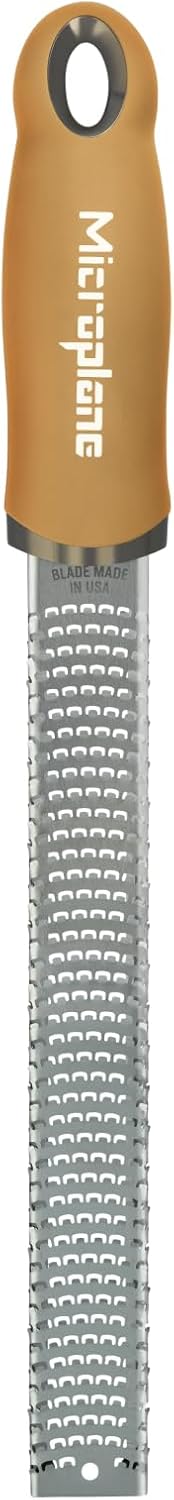 Microplane - Râpe à zesteur Jaune Moutarde - lame fine, multi-usages, fabrication USA