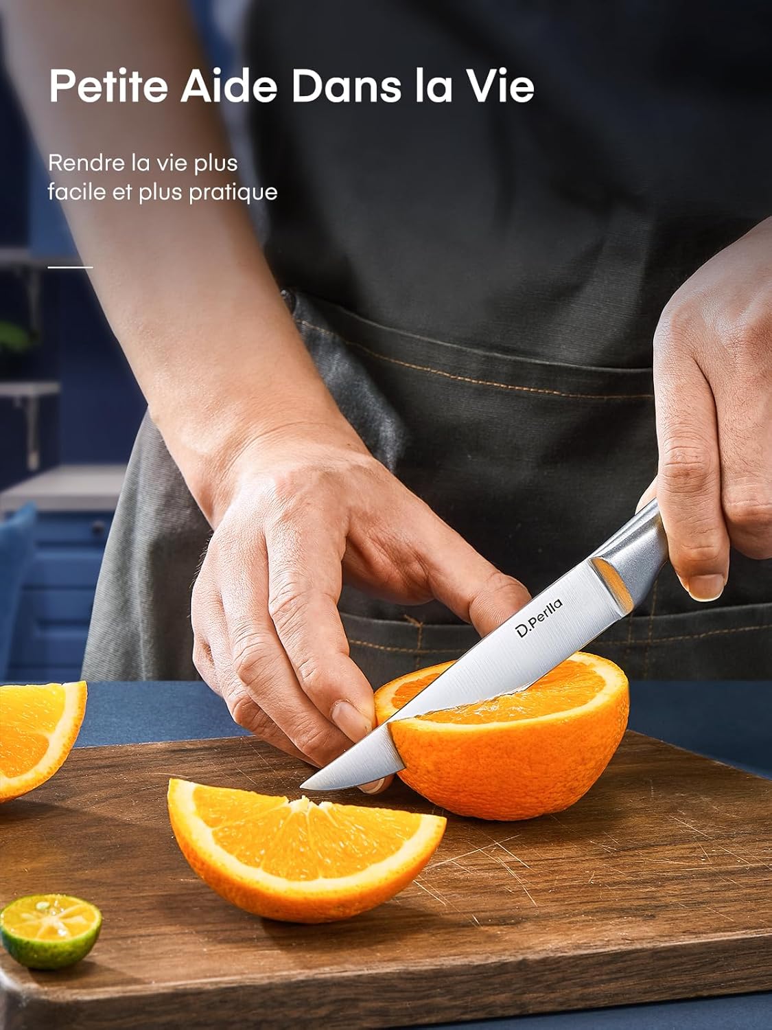 D.Perlla - couteaux à steak lame droite, 23.1 cm, extra tranchants