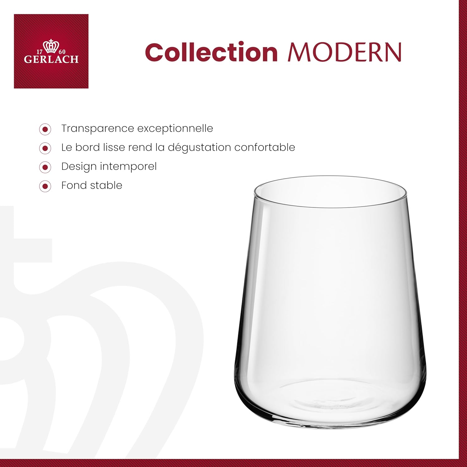 Gerlach - 1760 - verres 430ml, eau, cocktail, jus, lave-vaisselle