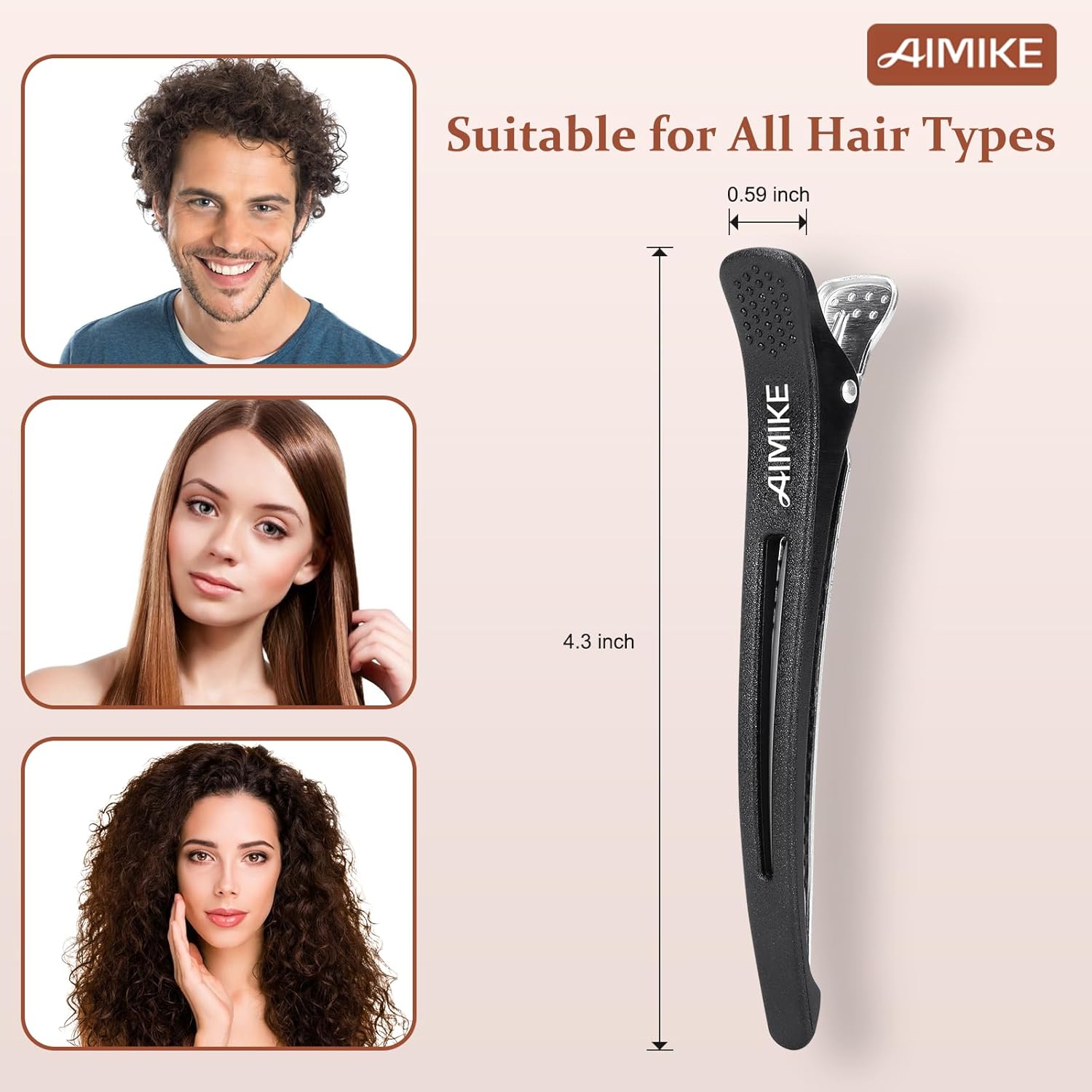 AIMIKE - Pinces à cheveux pro, 4,3