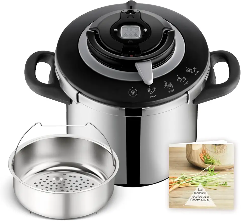SEB - Clipso+ Chef - 10L - cocotte-minute induction, 4 programmes, ouverture facile - P4551500