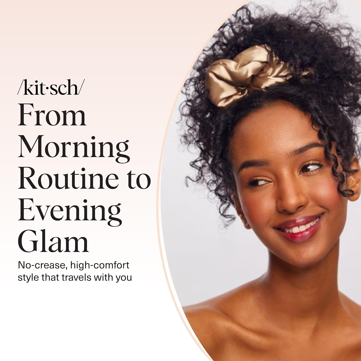 Kitsch - lot de 2 chouchous satin - doux cheveux femmes - élégant et confortable