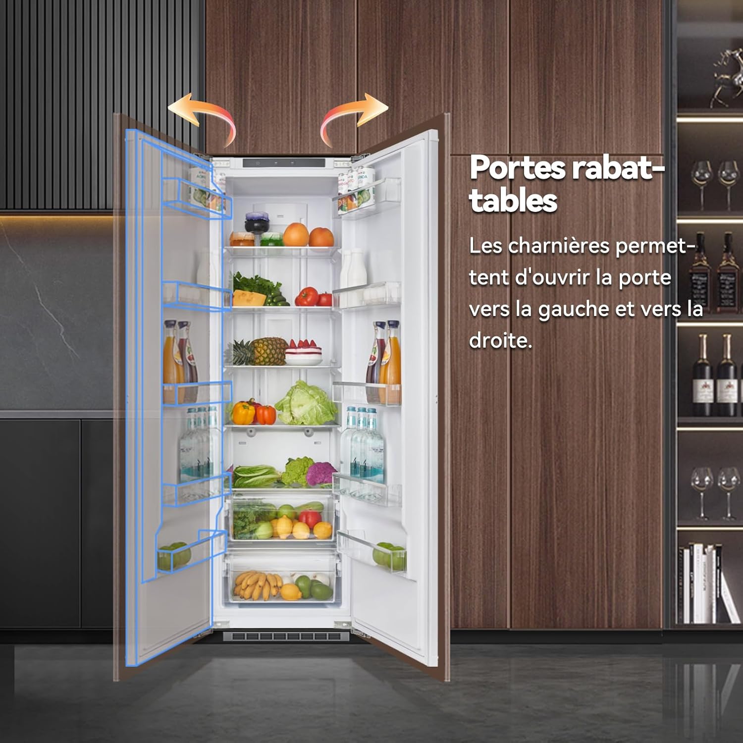 magictec - Frigo encastrable 177 cm - Froid ventilé, 260L, No Frost, LED