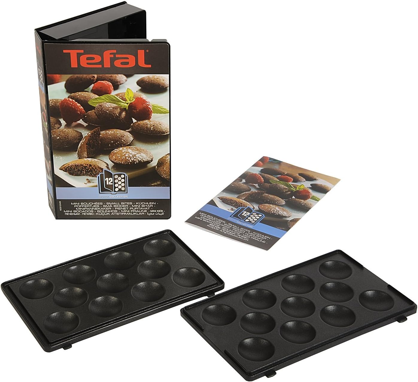 Tefal - Snack Collection - plaques mini bouchées, livre recettes - XA801212