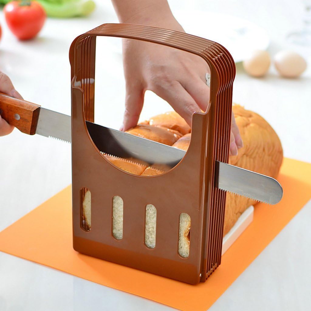 Trancheuse à pain pliable - portable, pour pain et gâteau, compacte