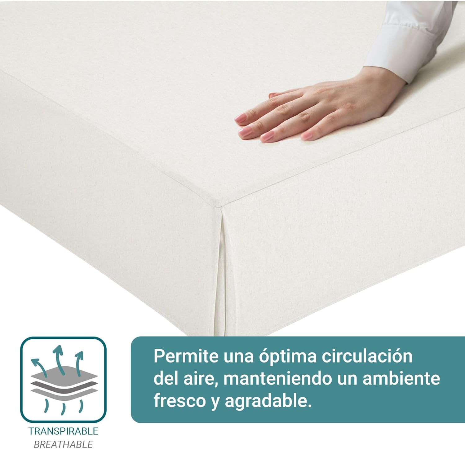 Housse de canapé - Blanc - 200x190/200 cm - Antidérapant, respirant