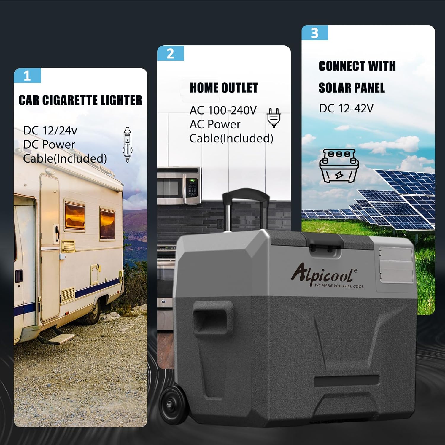 Alpicool - ECX40 - 40L - Frigo voiture, -20°C à 20°C, rechargeable, ECX40