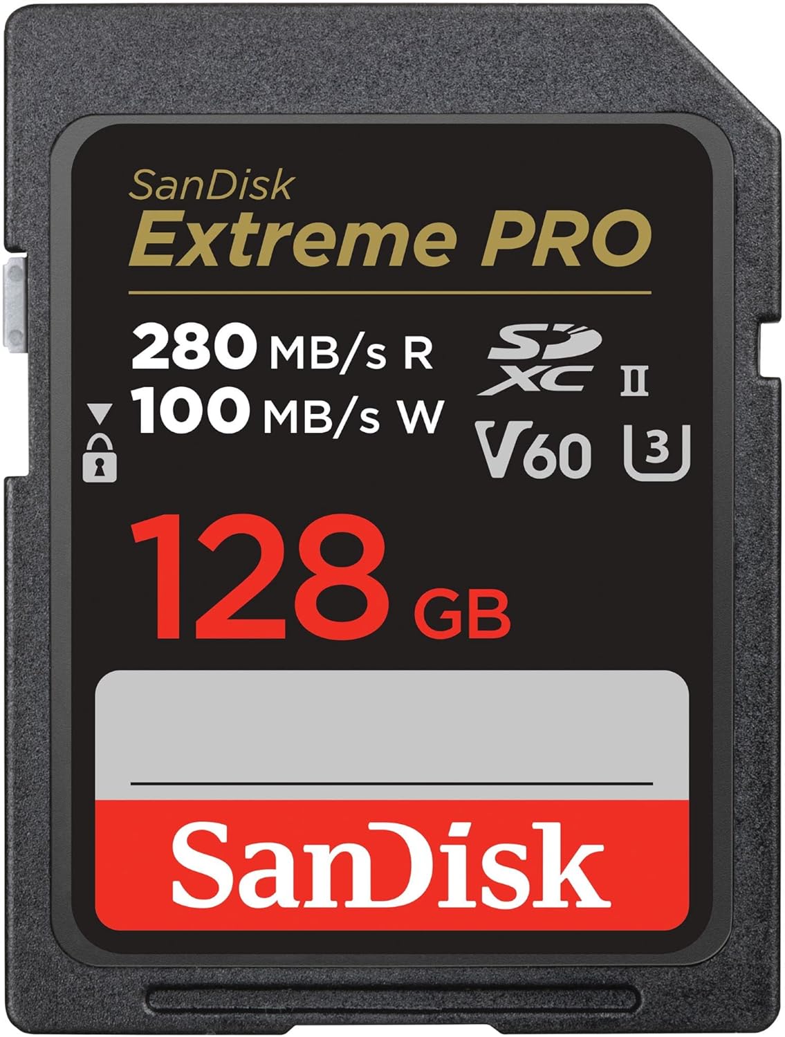 SanDisk - Extreme PRO SDXC 128 Go - 280 Mo/s, UHS-II, V60, 6K, 4K UHD - SDSDXDK-128G-GN4IN