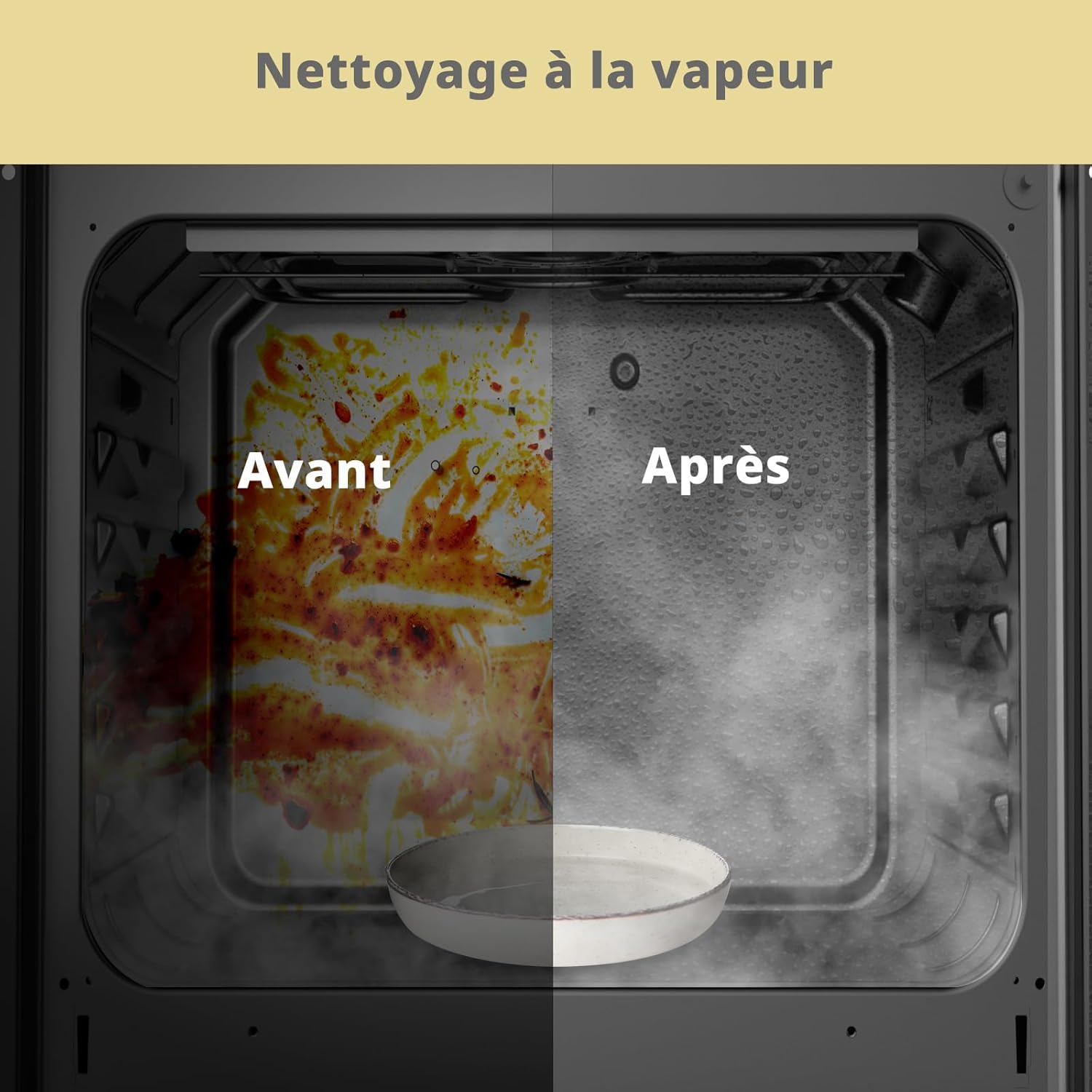 Comfee' - four encastrable série 60 cm, 60L, 8 fonctions, vapeur, CBO60M80M1-BK