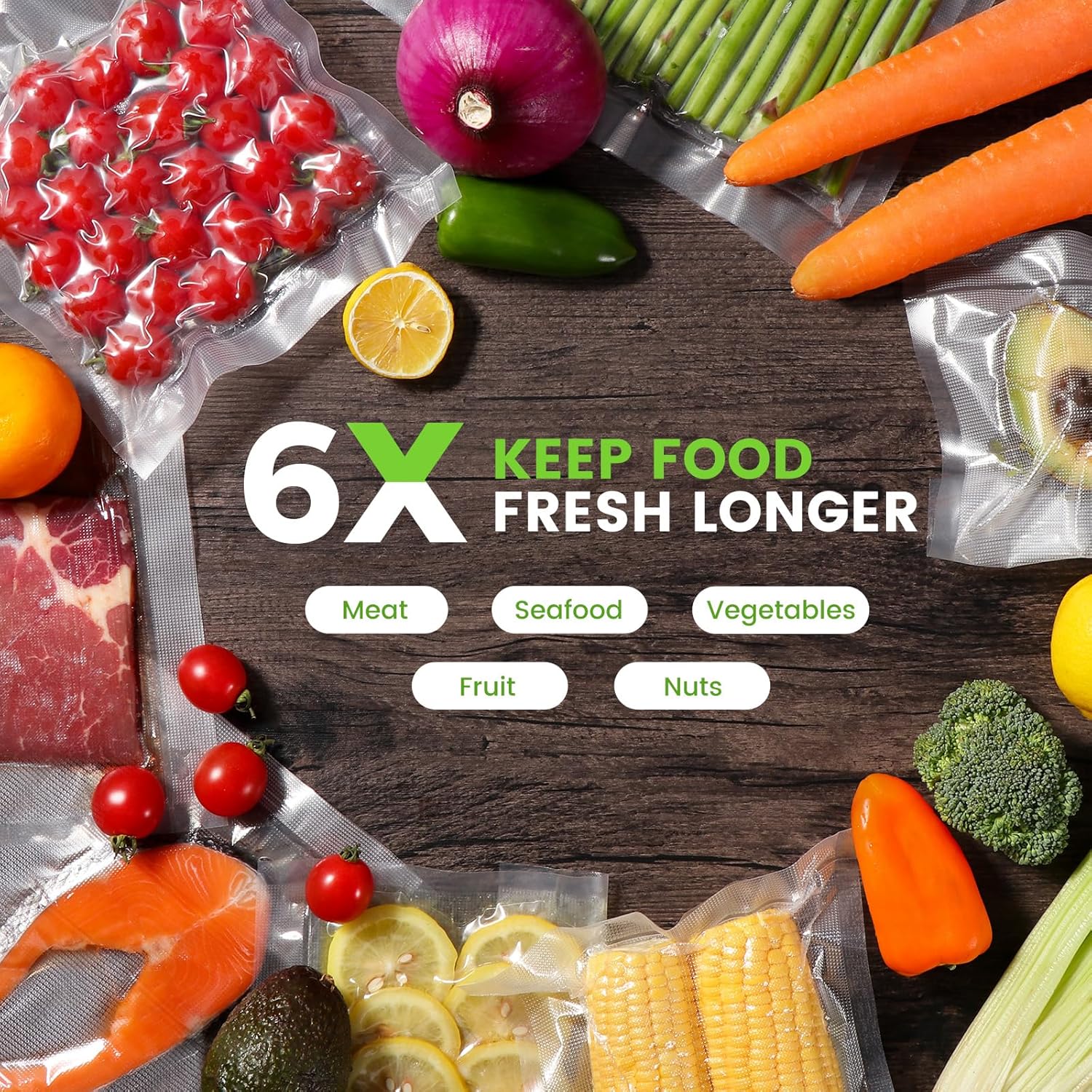 Diboniur - sacs sous vide alimentaire - 28/25/20x300cm - réutilisables, compatibles toutes machines