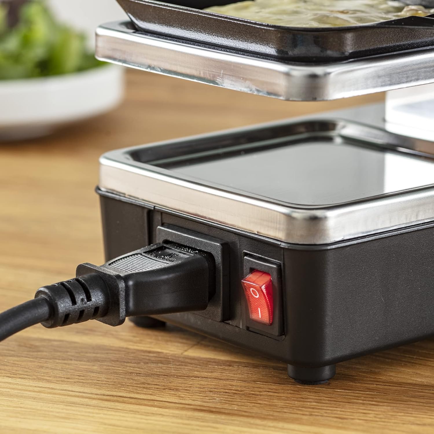 Tefal - raclette Plug & Share, 2 pers, compact, prise intégrée YY5249FB