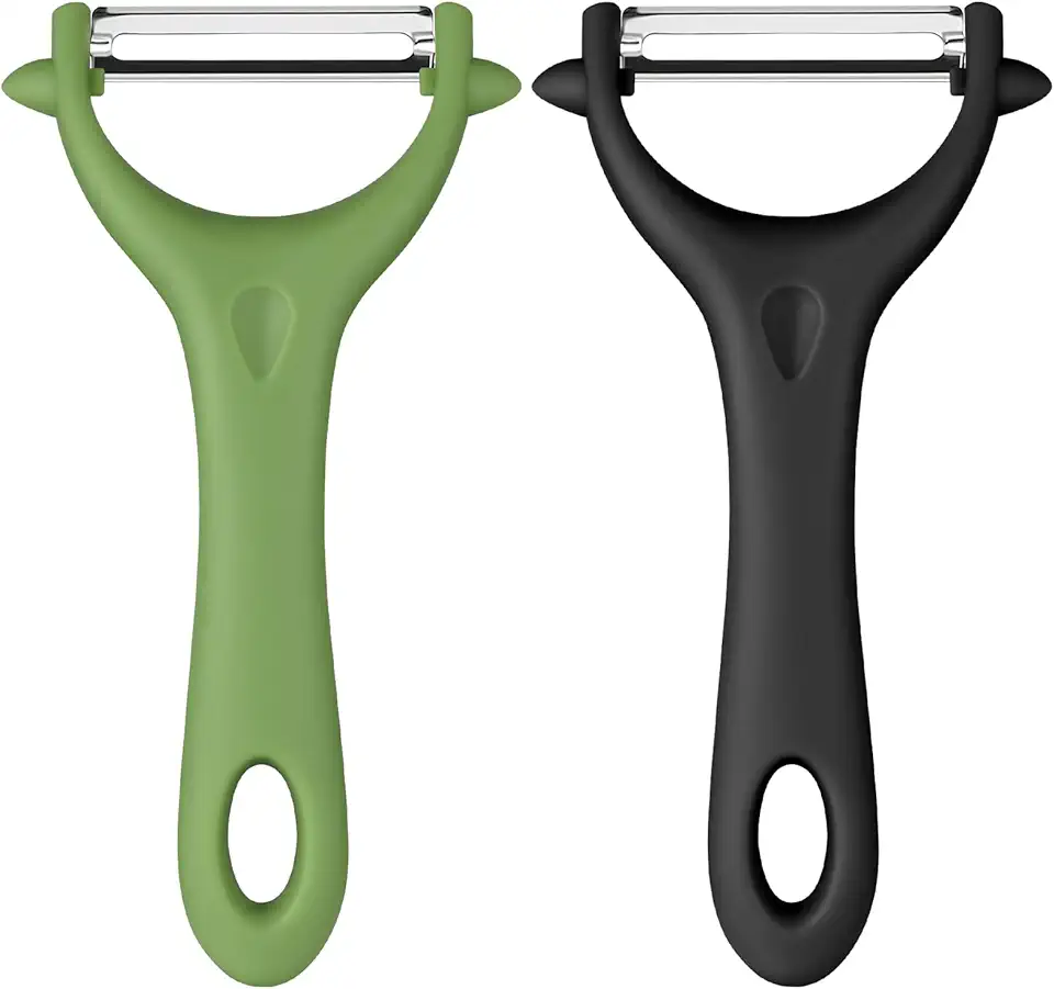 Éplucheur universel - 2 pièces - inox, poignée ergonomique, fruits/légumes