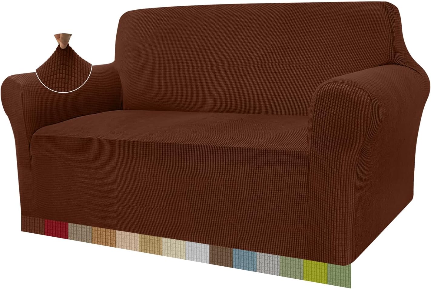 Granbest - Housse de canapé jacquard - 2 places - élastique, anti-animaux