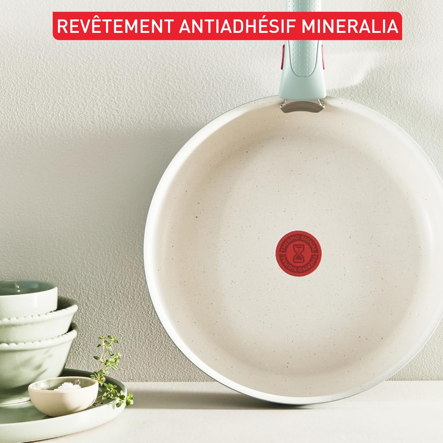 Tefal - Ingenio Serenity batterie cuisine 11pcs, poignées amovibles, induction, L828SB04