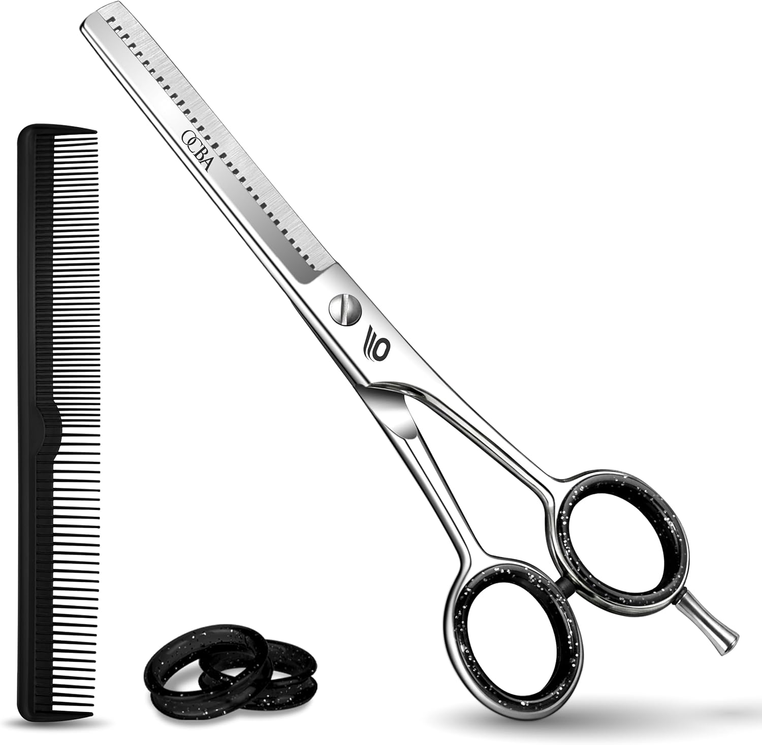 Ciseaux de coiffure professionnels 6'' acier inoxydable coupe effilage