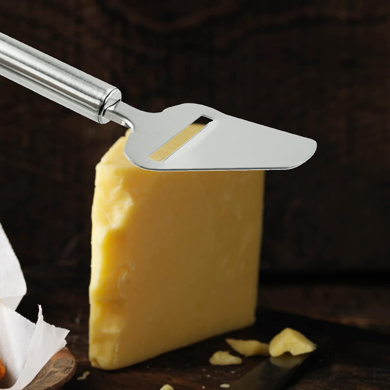 Trancheuse à fromage manuelle - acier inoxydable - robuste et pro - élégante, rabot pour fromage doux et dur